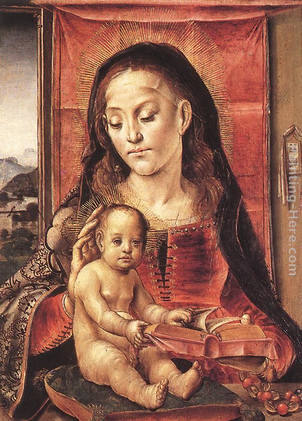 Virgin and Child painting - Pedro Berruguete Virgin and Child art painting